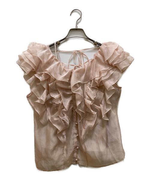 Snidel（スナイデル）Snidel (スナイデル) ノースリフリルブラウス ベージュ サイズ:Freeの古着・服飾アイテム