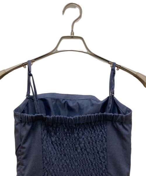 moussy（マウジー）moussy (マウジー) TUCKED WAIST BARE オールインワン ネイビー サイズ:1の古着・服飾アイテム