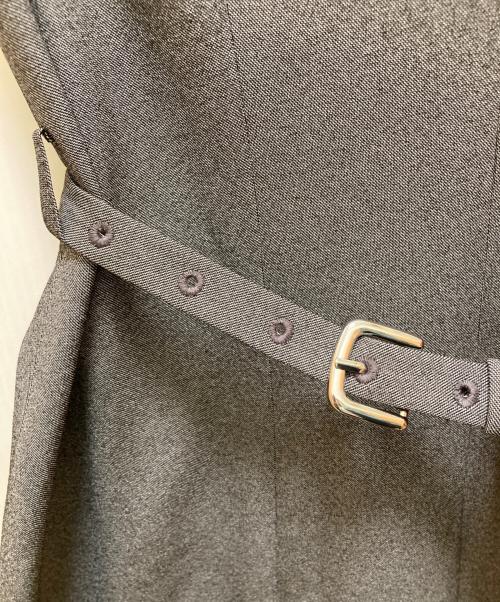 FRAY ID（フレイ アイディー）FRAY ID (フレイ アイディー) ダブルテーラードジレワンピース グレーの古着・服飾アイテム