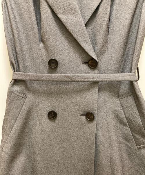 FRAY ID（フレイ アイディー）FRAY ID (フレイ アイディー) ダブルテーラードジレワンピース グレーの古着・服飾アイテム
