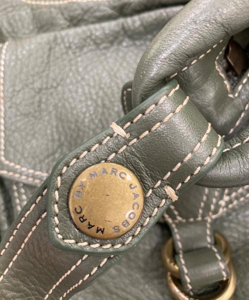 Marc by Marc Jacobs（マークバイマークジェイコブス）Marc by Marc Jacobs (マークバイマークジェイコブス) レザーホーボーバッグ グリーンの古着・服飾アイテム