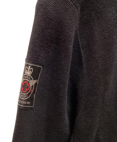 POLO RALPH LAUREN（ポロ・ラルフローレン）POLO RALPH LAUREN (ポロ・ラルフローレン) ドライバーズニット ブラック サイズ:LLの古着・服飾アイテム
