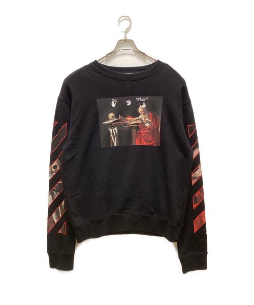 OFFWHITE（オフホワイト）OFFWHITE (オフホワイト) カラヴァッジオ コットン スウェットシャツ ブラック サイズ:XLの古着・服飾アイテム