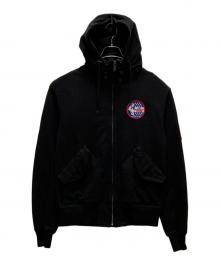Hysteric Glamour（ヒステリックグラマー）の古着「ワッペンパーカー」｜ブラック