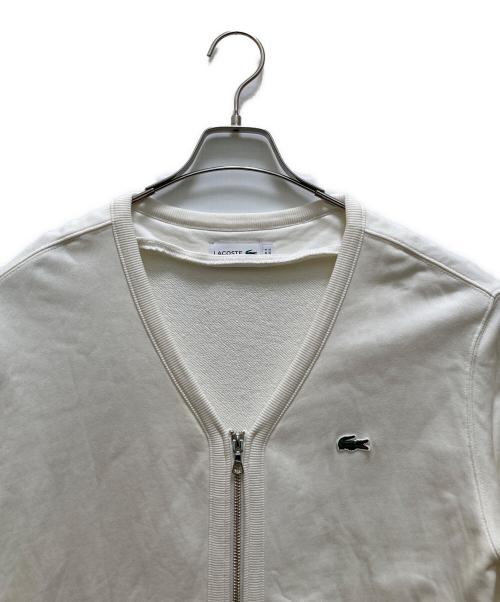 LACOSTE（ラコステ）LACOSTE (ラコステ) プレミアムスウェットジップカーディガン ホワイト サイズ:3の古着・服飾アイテム