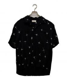 Saint Laurent Paris（サンローランパリ）の古着「シューティングスター ショートスリーブオープンカラーシャツ」｜ブラック