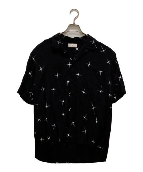 Saint Laurent Paris（サンローランパリ）Saint Laurent Paris (サンローランパリ) シューティングスター ショートスリーブオープンカラーシャツ ブラック サイズ:41の古着・服飾アイテム