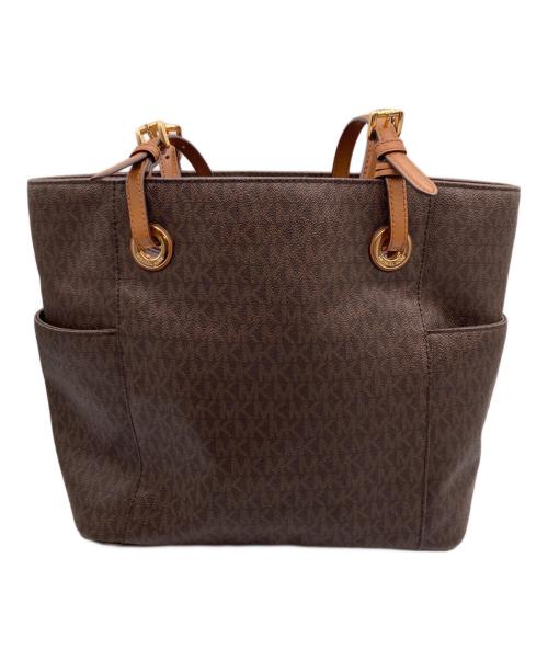 MICHAEL KORS（マイケルコース）MICHAEL KORS (マイケルコース) シグネチャートートバッグ ブラウンの古着・服飾アイテム