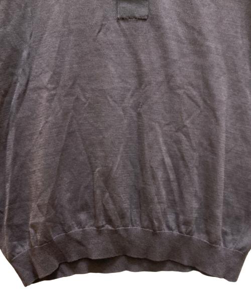 TOMORROW LAND tricot（トゥモローランド トリコ）TOMORROW LAND tricot (トゥモローランド トリコ) シルク混ニットポロシャツ グレー サイズ:sの古着・服飾アイテム