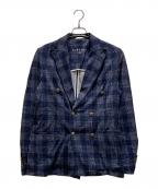 CIRCOLO 1901チルコロ1901）の古着「チェック柄コットンストレッチダブルジャケット」｜ブルー