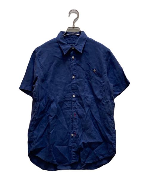 COMME des GARCONS JUNYA WATANABE MAN（コム デ ギャルソン ジュンヤ ワタナベ マン）COMME des GARCONS JUNYA WATANABE MAN (コム デ ギャルソン ジュンヤ ワタナベ マン) S/Sリネンシャツ ブルー サイズ:ssの古着・服飾アイテム