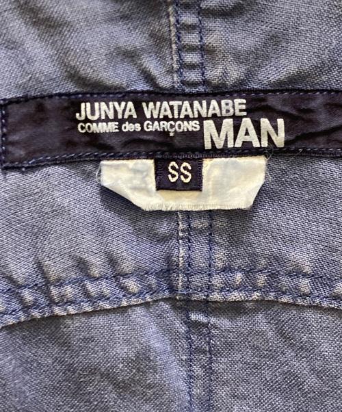 COMME des GARCONS JUNYA WATANABE MAN（コム デ ギャルソン ジュンヤ ワタナベ マン）COMME des GARCONS JUNYA WATANABE MAN (コム デ ギャルソン ジュンヤ ワタナベ マン) S/Sリネンシャツ ブルー サイズ:ssの古着・服飾アイテム