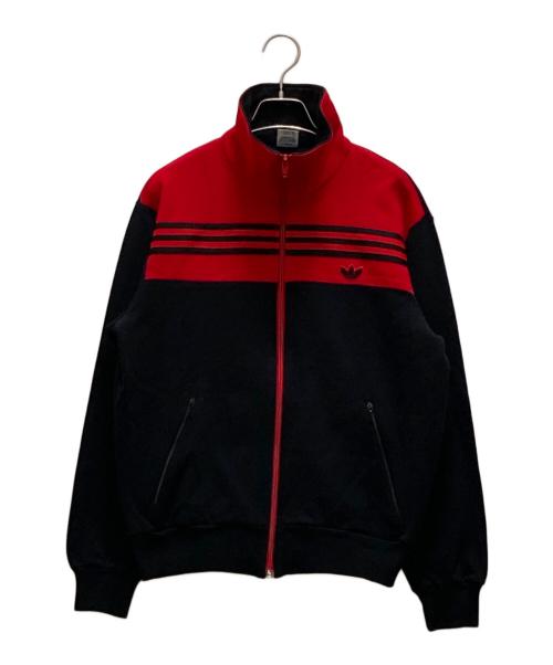 adidas Originals（アディダスオリジナル）adidas originals (アディダスオリジナル) ヴィンテージトラックジャケット ブラック×レッド サイズ:3の古着・服飾アイテム
