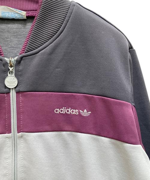 adidas（アディダス）adidas (アディダス) 80Sトラックジャケット グレー×パープル サイズ:Sの古着・服飾アイテム