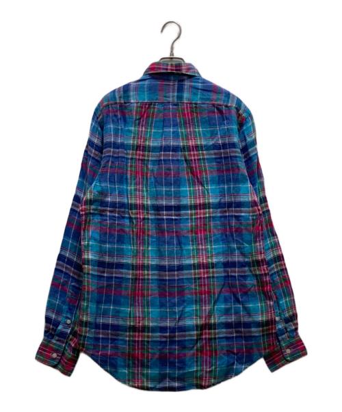 POLO RALPH LAUREN（ポロ・ラルフローレン）POLO RALPH LAUREN (ポロ・ラルフローレン) BDチェックリネンシャツ ブルー×レッド サイズ:S 未使用品の古着・服飾アイテム