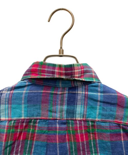 POLO RALPH LAUREN（ポロ・ラルフローレン）POLO RALPH LAUREN (ポロ・ラルフローレン) BDチェックリネンシャツ ブルー×レッド サイズ:S 未使用品の古着・服飾アイテム