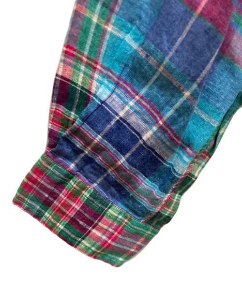 POLO RALPH LAUREN（ポロ・ラルフローレン）POLO RALPH LAUREN (ポロ・ラルフローレン) BDチェックリネンシャツ ブルー×レッド サイズ:S 未使用品の古着・服飾アイテム