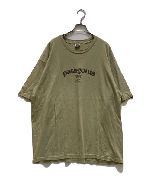 Patagonia（パタゴニア）Patagonia (パタゴニア) Beneficial T's ロゴTシャツ カーキ サイズ:XLの古着・服飾アイテム