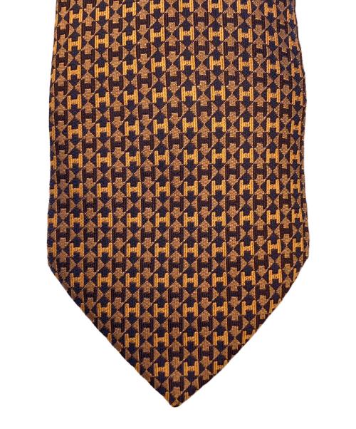 HERMES（エルメス）HERMES (エルメス) Hロゴジャガードネクタイ イエロー サイズ:不明の古着・服飾アイテム
