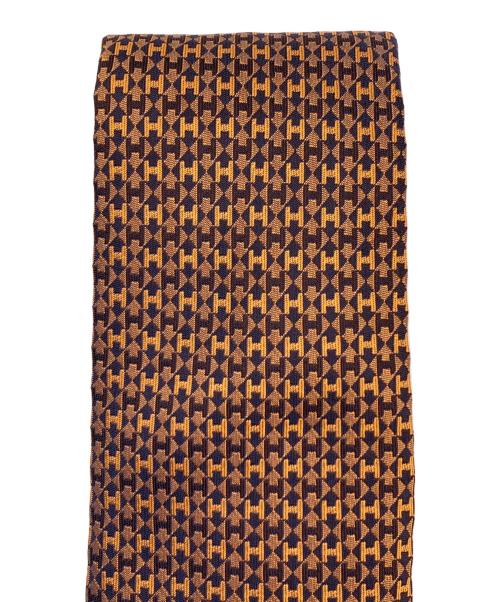 HERMES（エルメス）HERMES (エルメス) Hロゴジャガードネクタイ イエロー サイズ:不明の古着・服飾アイテム