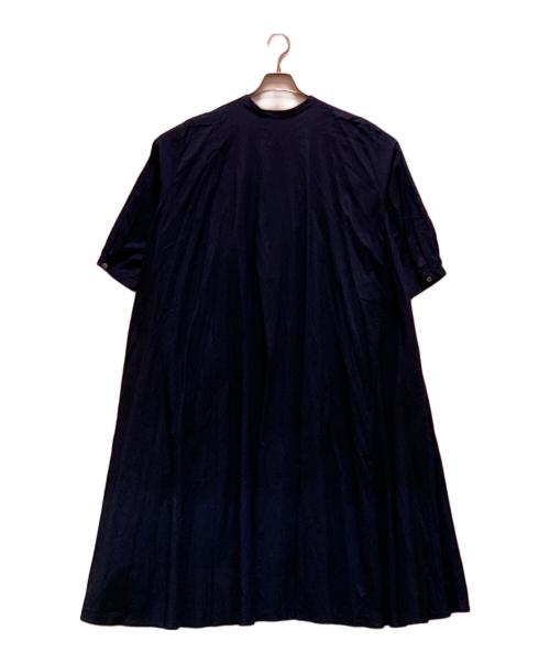 mizuiro-ind（ミズイロインド）mizuiro-ind (ミズイロインド) バンドカラーシャツワンピース ネイビー サイズ:不明の古着・服飾アイテム