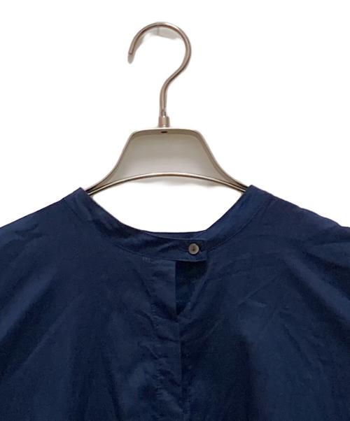 mizuiro-ind（ミズイロインド）mizuiro-ind (ミズイロインド) バンドカラーシャツワンピース ネイビー サイズ:不明の古着・服飾アイテム