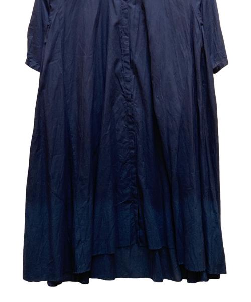 mizuiro-ind（ミズイロインド）mizuiro-ind (ミズイロインド) バンドカラーシャツワンピース ネイビー サイズ:不明の古着・服飾アイテム