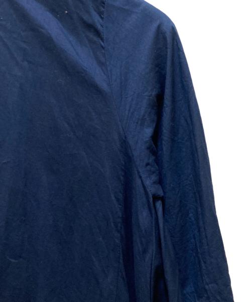 mizuiro-ind（ミズイロインド）mizuiro-ind (ミズイロインド) バンドカラーシャツワンピース ネイビー サイズ:不明の古着・服飾アイテム
