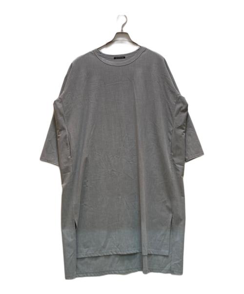 mizuiro-ind（ミズイロインド）mizuiro-ind (ミズイロインド) ストレッチクルーネックロングワンピース グレー サイズ:不明の古着・服飾アイテム