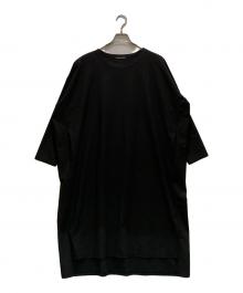 mizuiro-ind（ミズイロインド）の古着「ストレッチクルーネックロングワンピース」｜ブラック