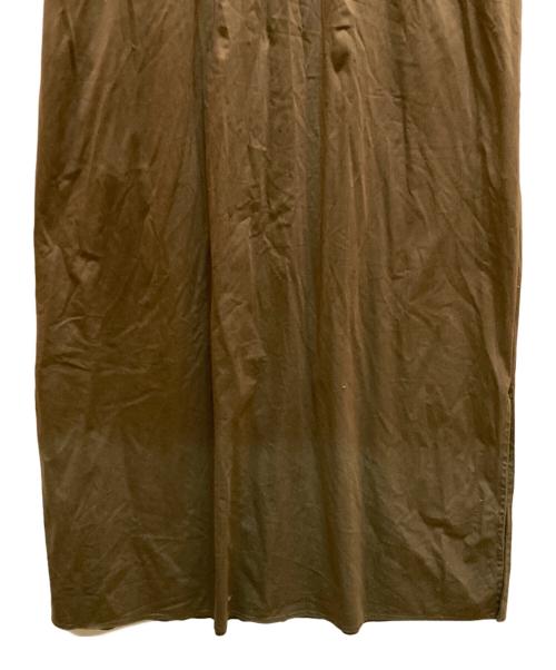MACPHEE（マカフィー）MACPHEE (マカフィー) コットンナイロン バンドカラーシャツワンピース カーキ サイズ:36の古着・服飾アイテム
