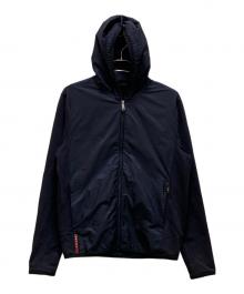 PRADA SPORTS（プラダスポーツ）の古着「ナイロン切替フーデットジャケット」｜ネイビー
