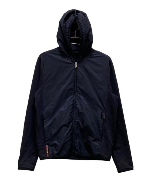 PRADA SPORTS（プラダスポーツ）PRADA SPORTS (プラダスポーツ) ナイロン切替フーデットジャケット ネイビー サイズ:Lの古着・服飾アイテム