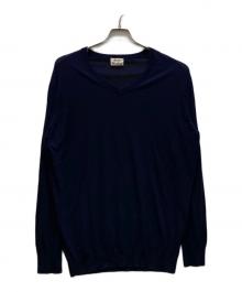 Acne studios（アクネ ストゥディオズ）の古着「Vネックニット」｜ネイビー