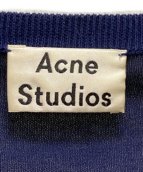 Acne studios（アクネ ストゥディオズ）Acne studios (アクネ ストゥディオズ) Vネックニット ネイビー サイズ:xxsの古着・服飾アイテム