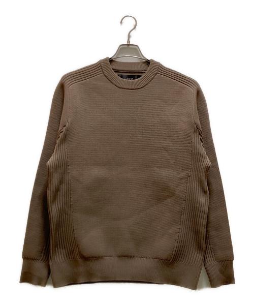 AKM Contemporary（エーケーエムコンテンポラリー）AKM Contemporary (エーケーエムコンテンポラリー) ミックスリブエアリーニット ブラウン サイズ:Lの古着・服飾アイテム