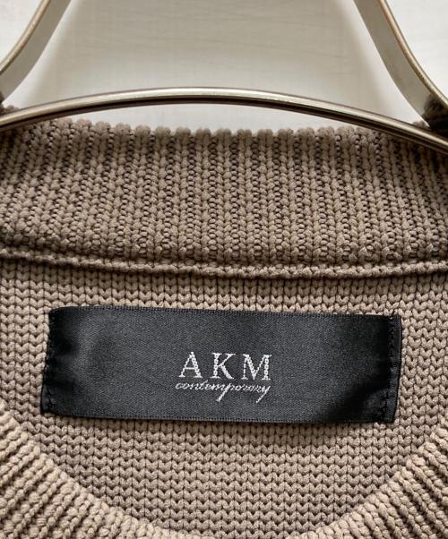 AKM Contemporary（エーケーエムコンテンポラリー）AKM Contemporary (エーケーエムコンテンポラリー) ミックスリブエアリーニット ブラウン サイズ:Lの古着・服飾アイテム