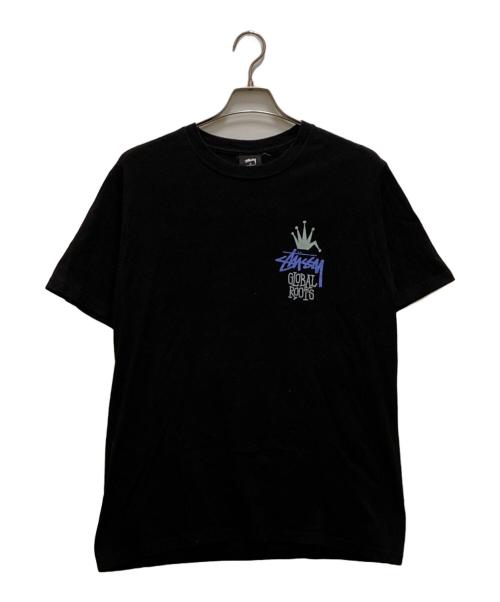stussy（ステューシー）stussy (ステューシー) グローバルルーツTシャツ ブラック サイズ:Mの古着・服飾アイテム