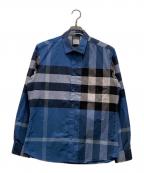 BURBERRYバーバリー）の古着「長袖チェックシャツ」｜ブルー
