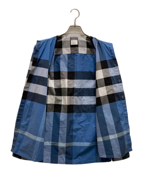 BURBERRY（バーバリー）BURBERRY (バーバリー) 長袖チェックシャツ ブルー サイズ:Ⅼの古着・服飾アイテム