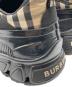 中古・古着 BURBERRY (バーバリー) アーサー ヴィンテージチェックスニーカー ブラック×ベージュ サイズ:42：20000円