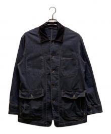 CHAPS RALPH LAUREN（チャップス ラルフローレン）の古着「襟コーデュロイカバーオール」｜ネイビー