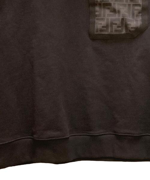 FENDI（フェンディ）FENDI (フェンディ) ロゴ入りコットンスウェットシャツ ブラック サイズ:XLの古着・服飾アイテム