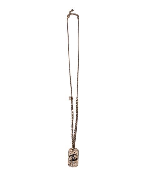 CHANEL（シャネル）CHANEL (シャネル) ドックタグネックレス ゴールド サイズ:37cmの古着・服飾アイテム