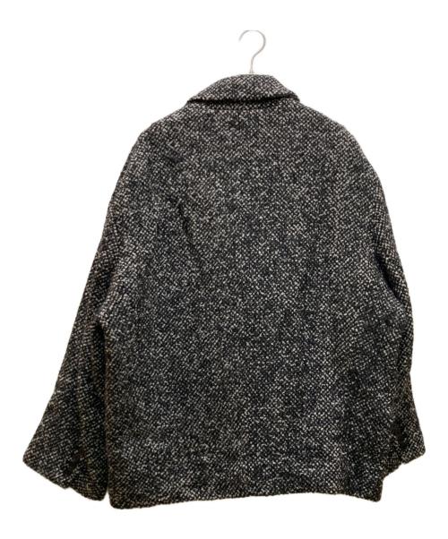CLANE（クラネ）CLANE (クラネ) Suzu Hirose ミックスカラーオーバーコート ブラック×ホワイト サイズ:Mの古着・服飾アイテム