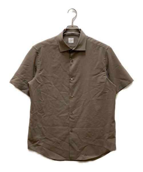 EDIFICE（エディフィス）EDIFICE (エディフィス) 高通気＆吸水速乾 BREEZE COOL 半袖 イングリッシュカラー シャツ グリーン サイズ:Ⅼ 未使用品の古着・服飾アイテム