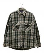 DAKOTAダコタ）の古着「90Sヘビーチェックネルシャツ」｜ホワイト×グリーン
