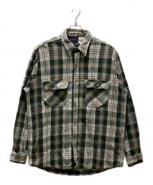 DAKOTA（ダコタ）の古着「90Sヘビーチェックネルシャツ」｜ホワイト×グリーン