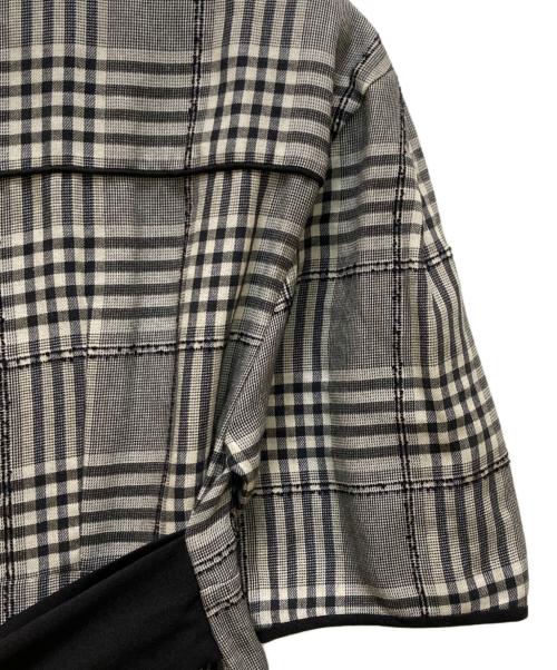 CLANE（クラネ）CLANE (クラネ) LOOP LINE CHECK WIDE RIBBON ONE PIECE ブラック サイズ:1の古着・服飾アイテム