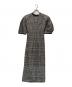CLANE（クラネ）の古着「LOOP LINE CHECK WIDE RIBBON ONE PIECE」｜ブラック